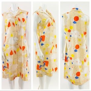 Vintage Abstract Print MOD Dress